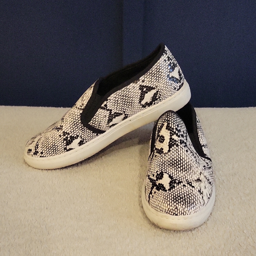 Snakeskin Slip-On Sneakers